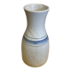 Vintage Grey Beige Glazed Terracotta Vase