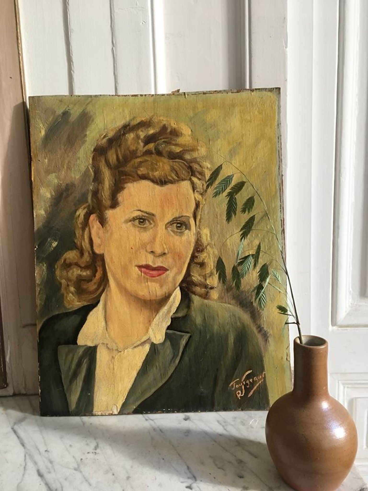 Oil portrait of a woman, 50/60's