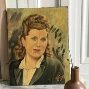 Oil portrait of a woman, 50/60's