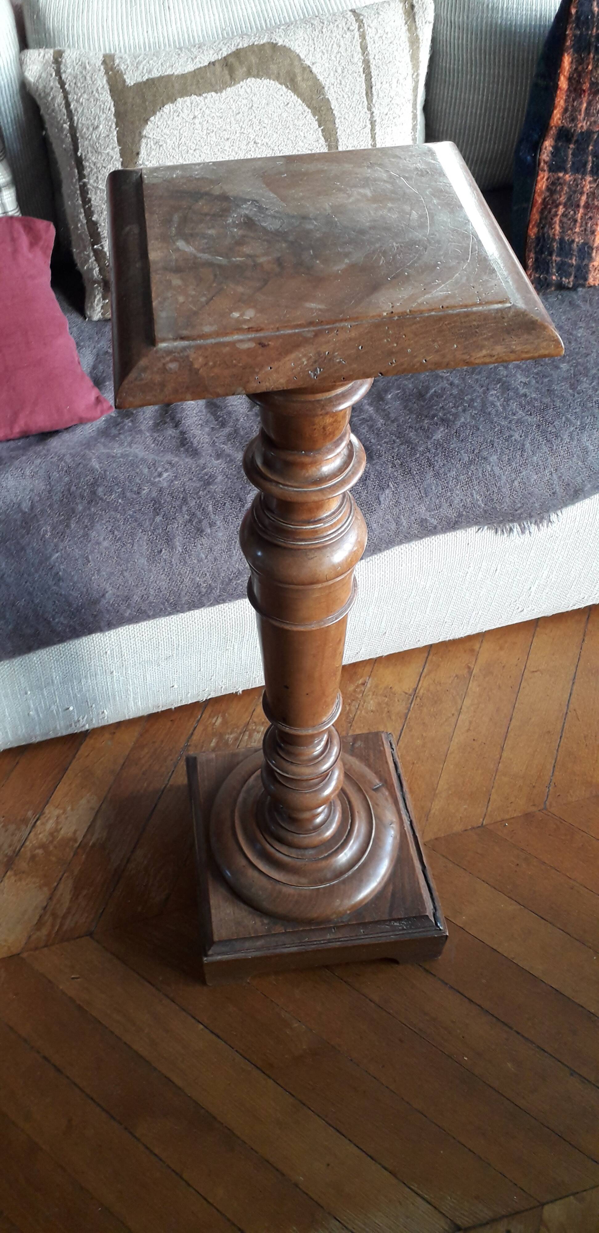 Old wooden column