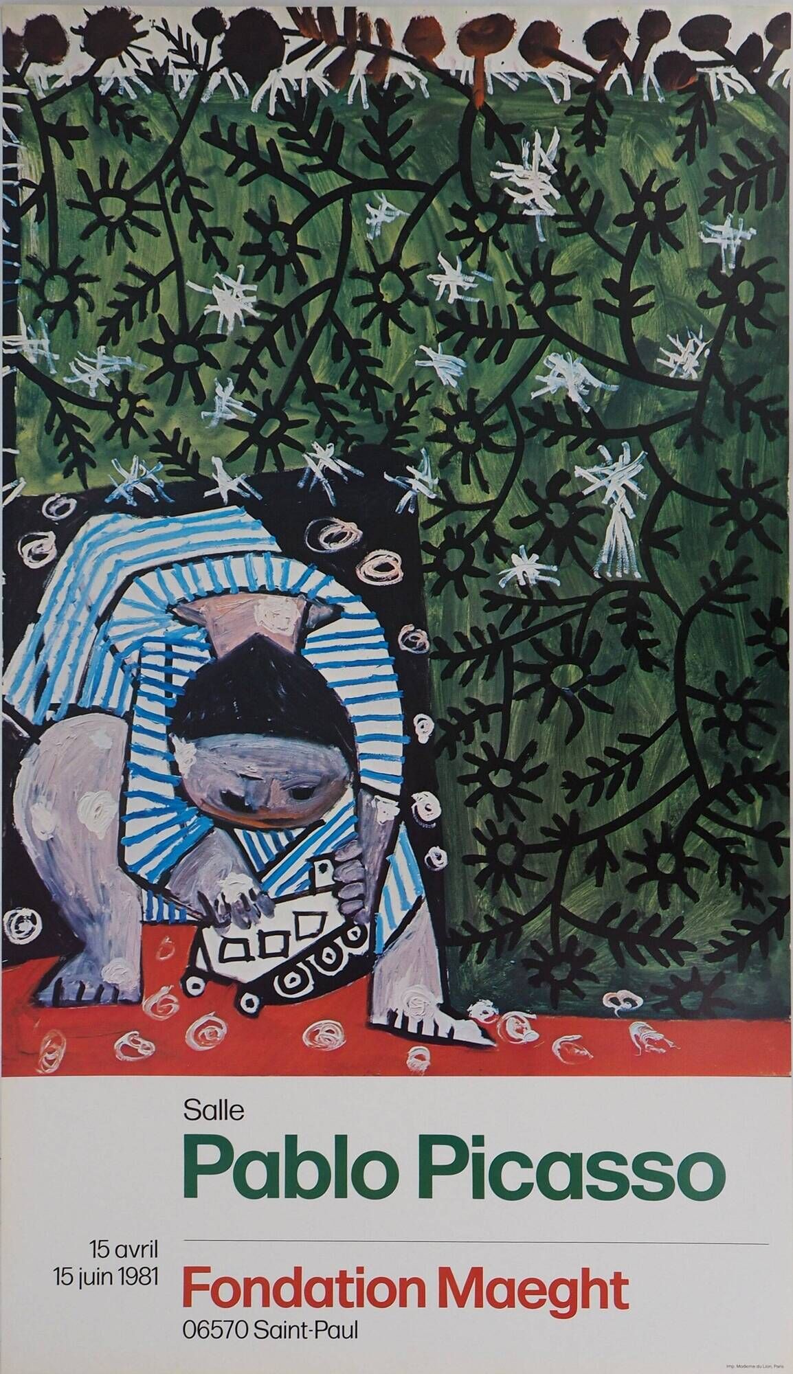 Pablo picasso - claude in a sailor shirt, 1981, original vintage poster