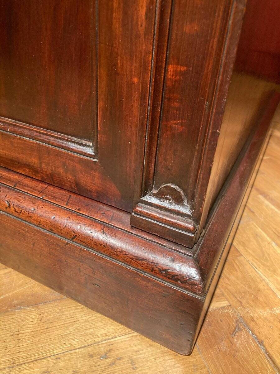 19th Century Italian Empire Mahogany Commode 2-Doors Cabinet
