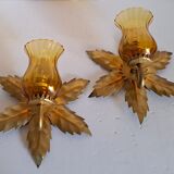Pair of golden sconces