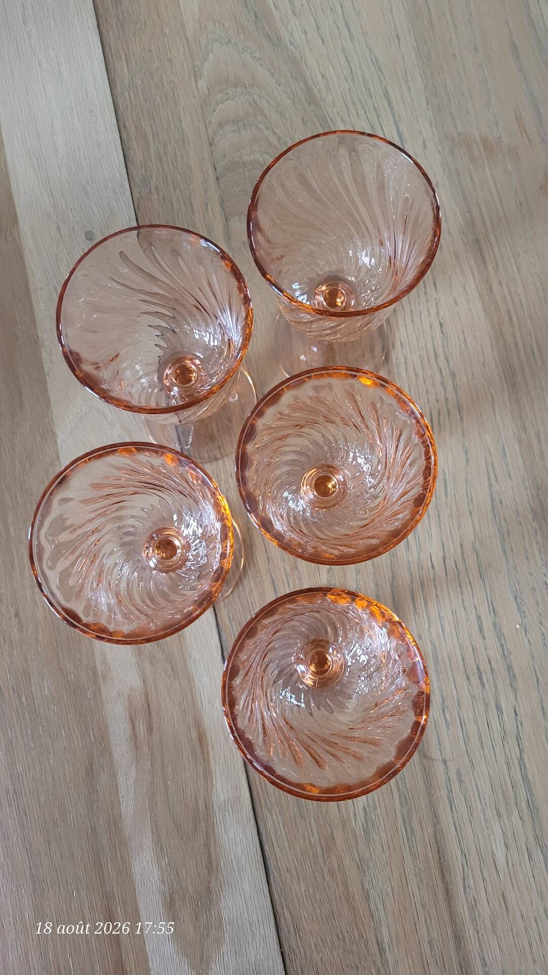 5 verres à pied Rosaline