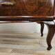 Chest of drawers with five drawers in wood and brass