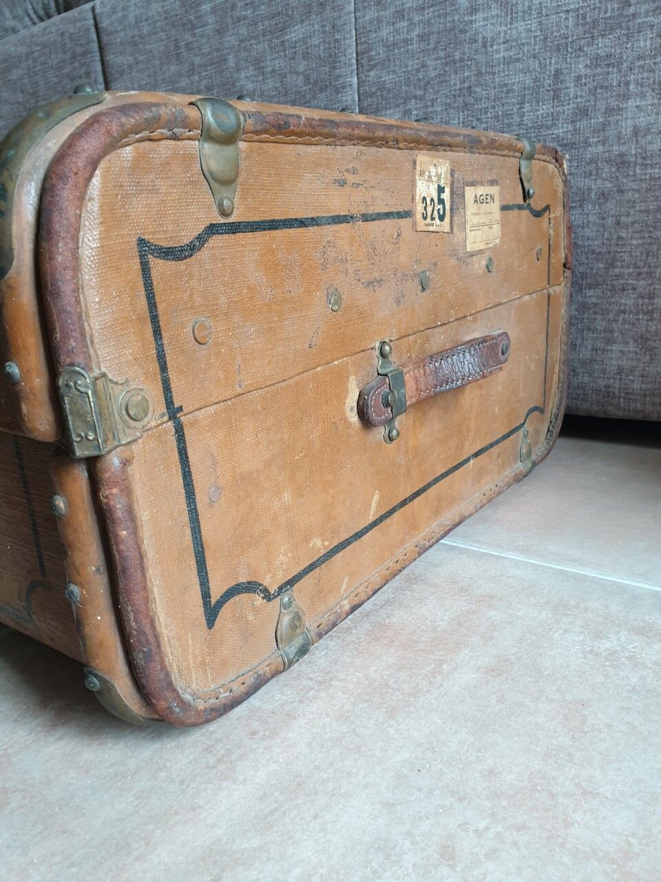 Old travel trunk