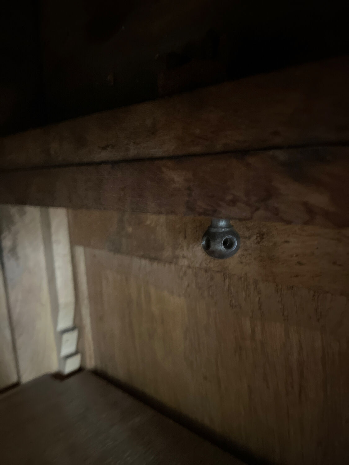 Raw wood glazed cabinet