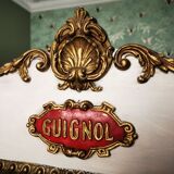 Castelet théâtre de guignol fin 19ème avec 5 marionnettes d'époque + copie d'un livret
