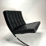 Paire de chauffeuses Barcelona attribuées à Mies Van Der Rohe pour Knoll International, années 1980