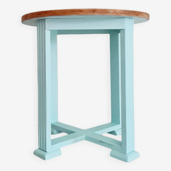 Blue round table - Art Deco side table