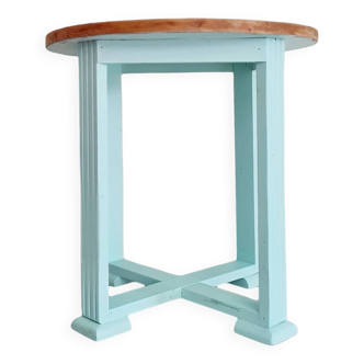 Blue round table - Art Deco side table