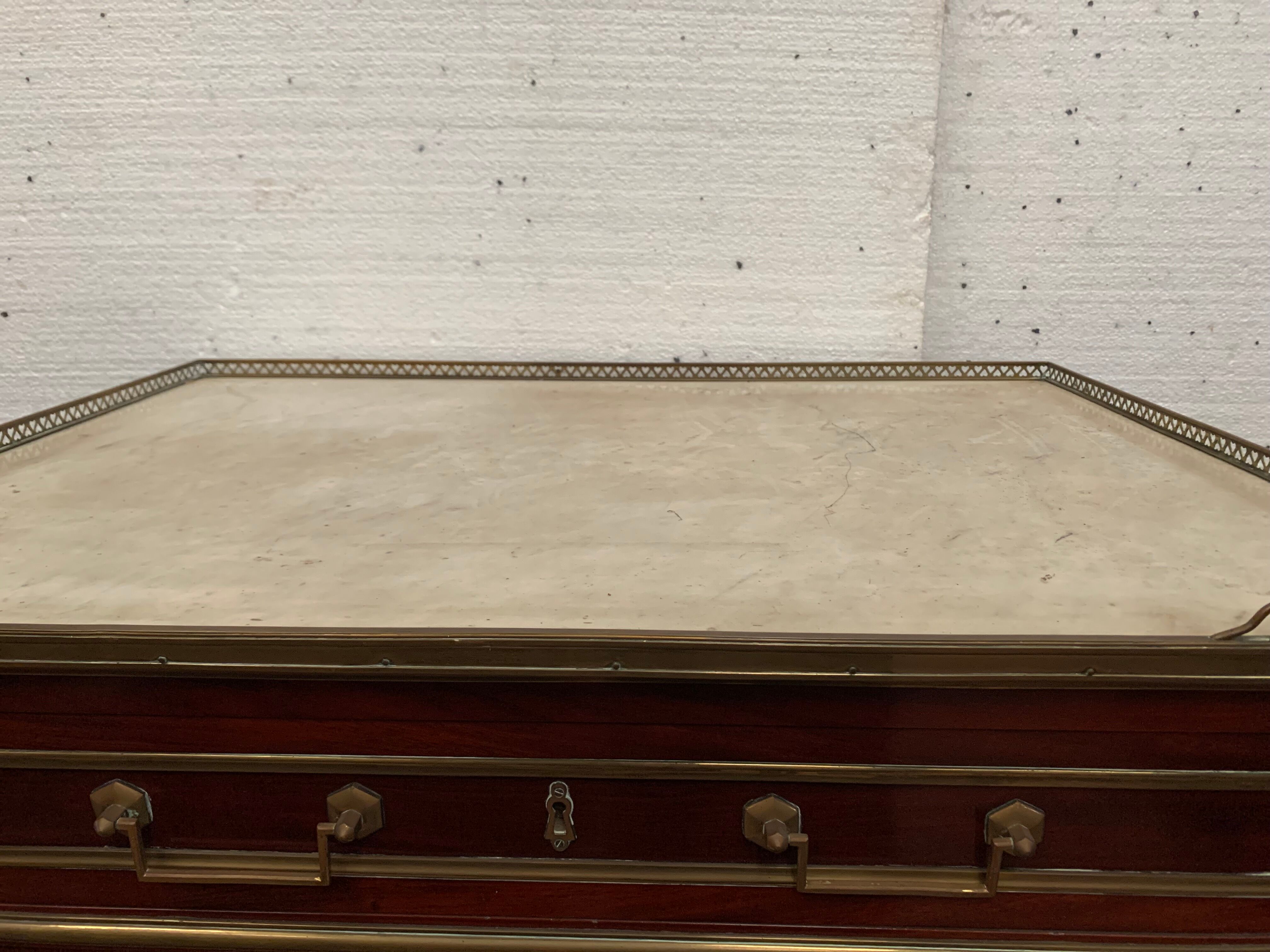 Semainier in trompe l'oeil Safe furniture of Napoleon III style Mahogany XX century