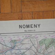 Vintage map of Nomeny