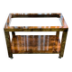 Bar cart desserte goat skin vellum