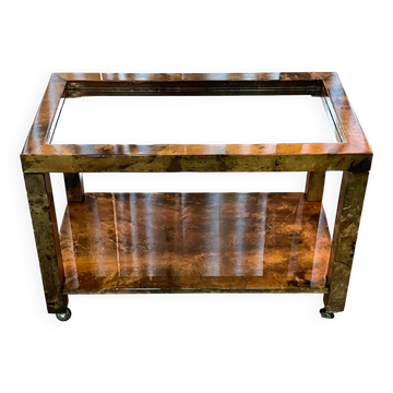 Bar desserte peau de chèvre vélin