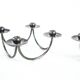 Set of silver-plated candlesticks by Berg Denmark with square bases, 1970s