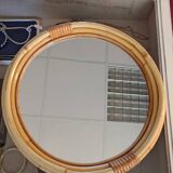 Rattan mirror