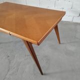 Vintage compass foot dining table