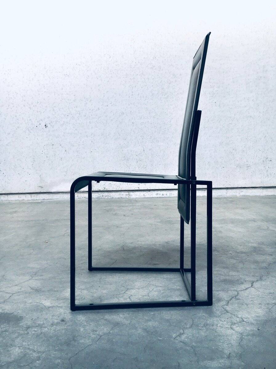 Postmodern architectural dining chairs, Italy, 1980s, set of 10