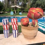 Set of 6 striped mugs