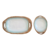 Soft blue stoneware dishes