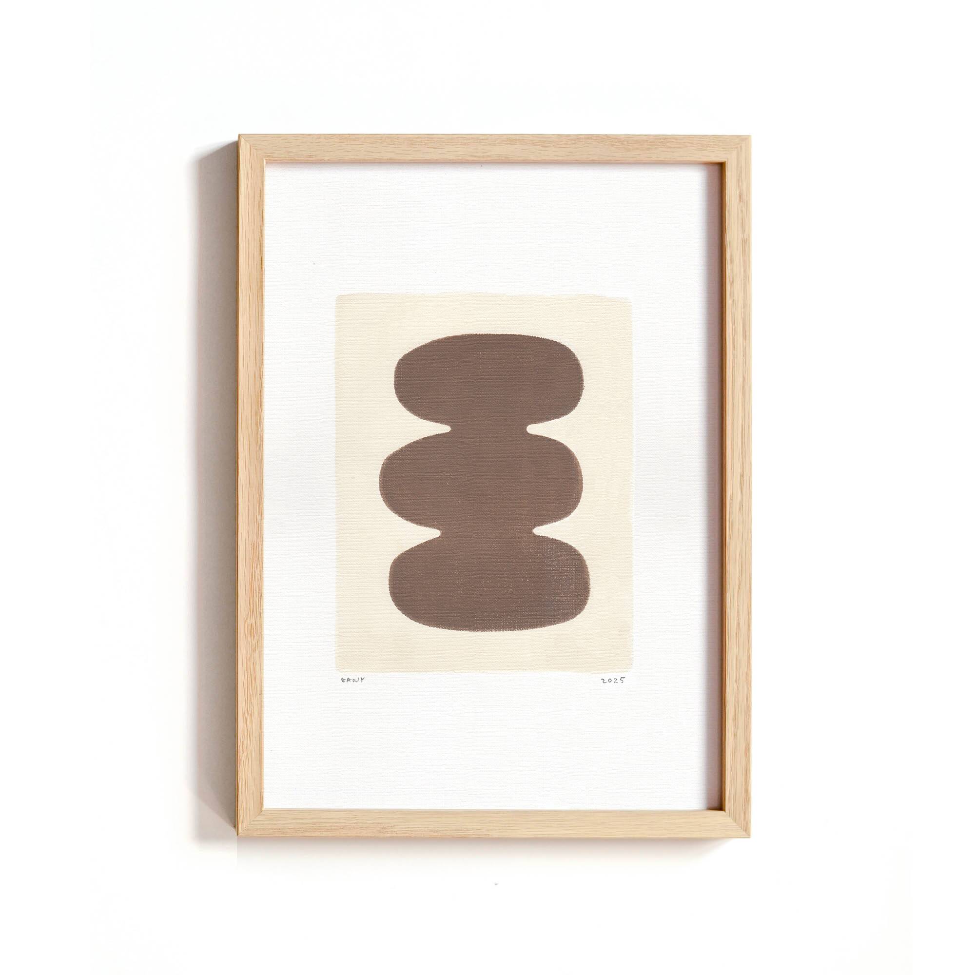 Collection of 4 abstract paintings, Col.Moka, on paper, signed Eawy