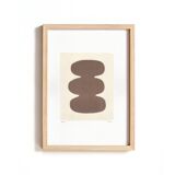 Collection of 4 abstract paintings, Col.Moka, on paper, signed Eawy