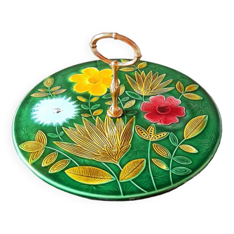 Sarreguemines flower tray, 1960.