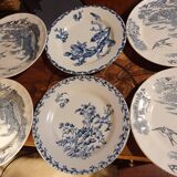 Set of 6 plates 4 Longchamp and 2 Gien