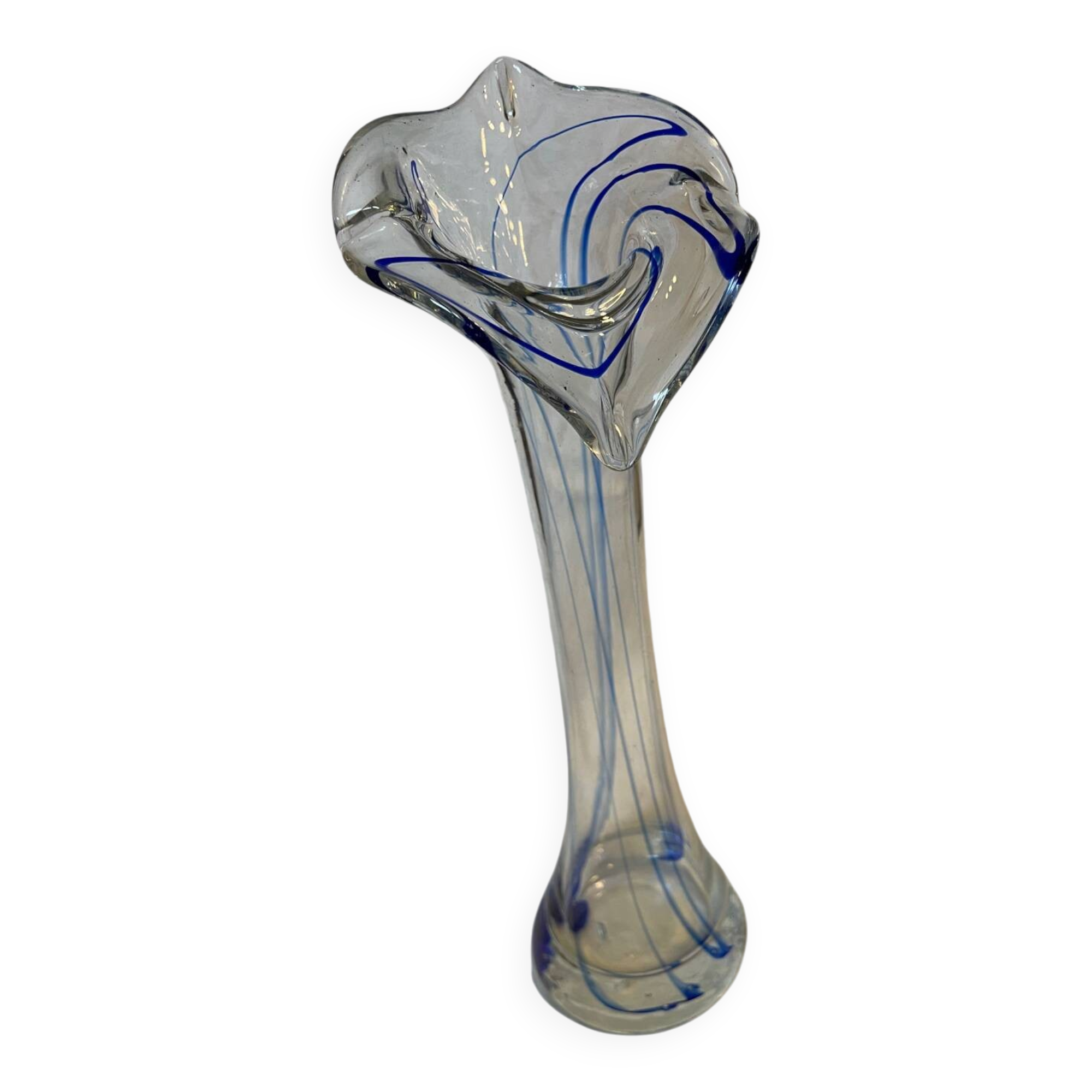 Vase en verre soufflé  vintage