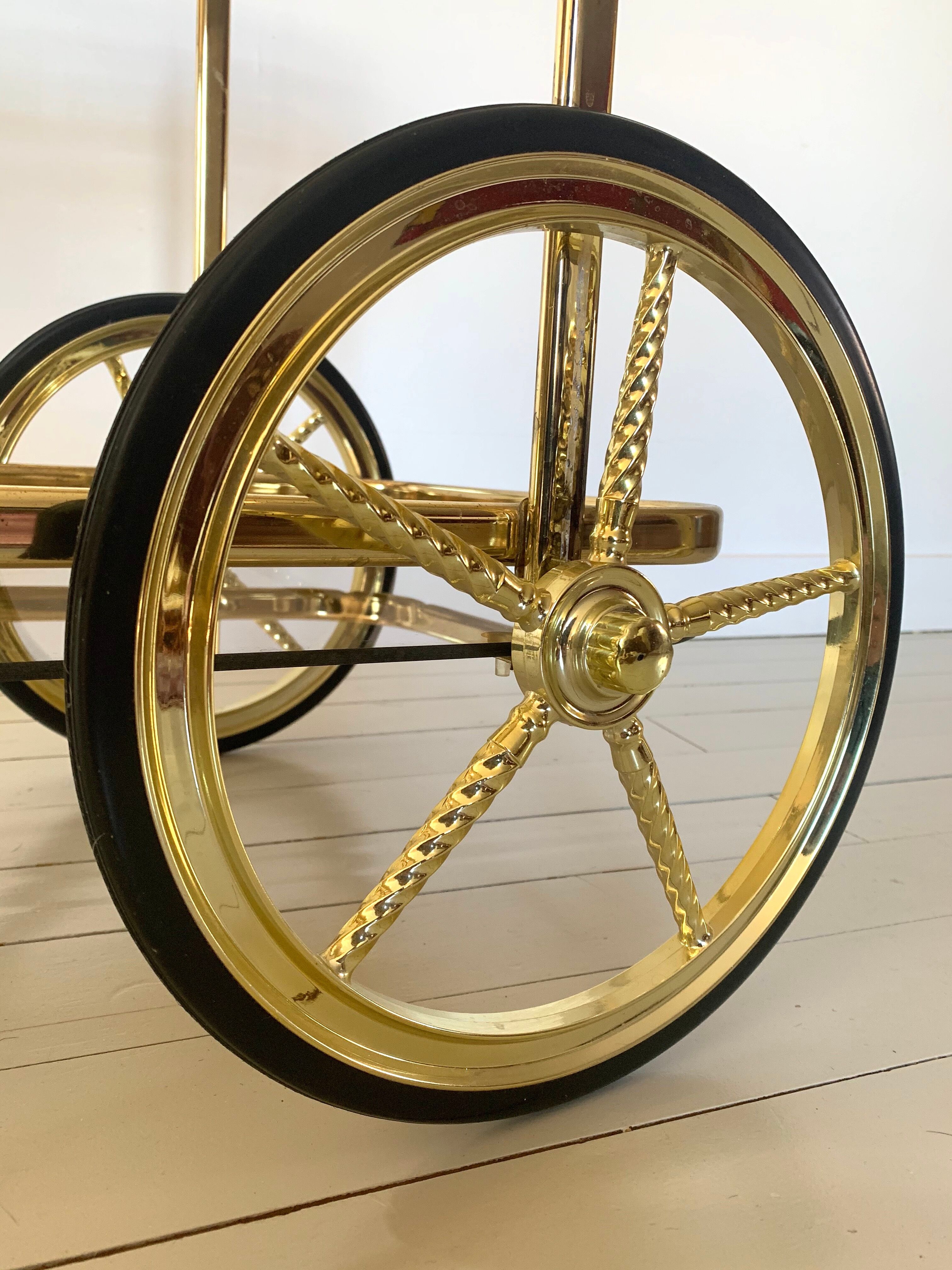 Golden dessert on wheels