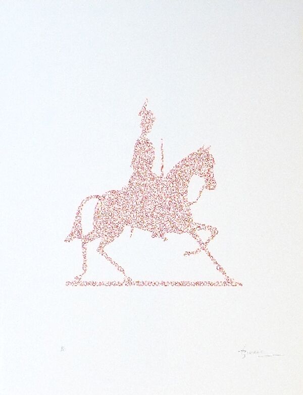 Lithographie originale signée et numérotée au crayon Brossa Joan Poema visual 4 1989