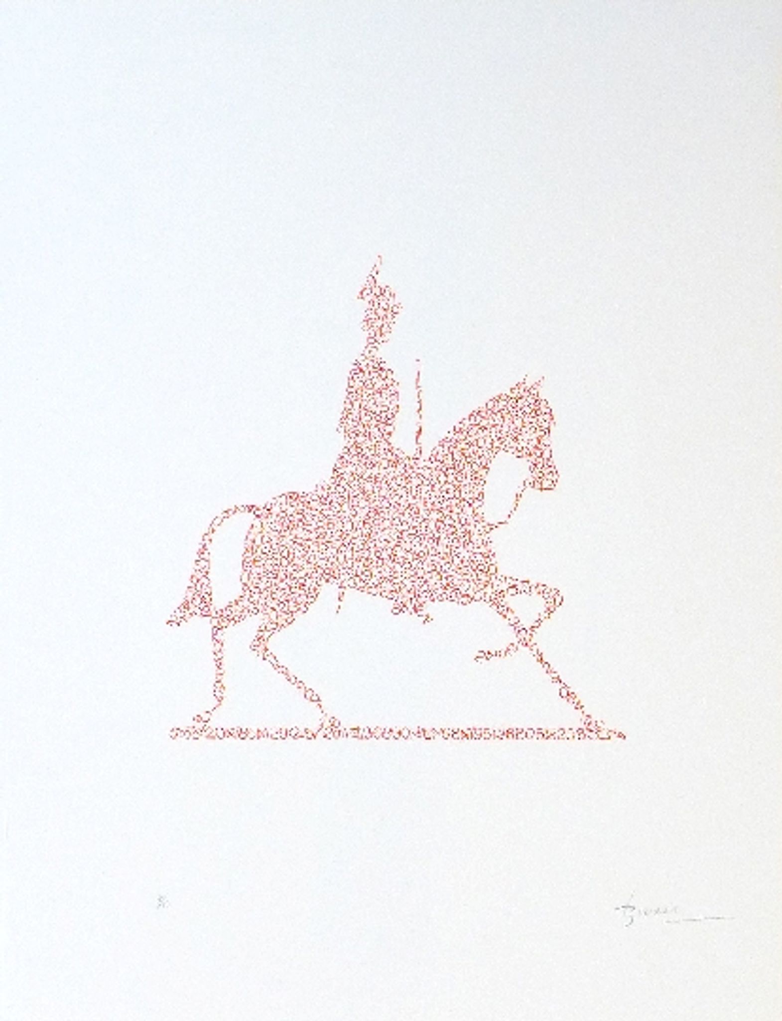 Lithographie originale signée et numérotée au crayon Brossa Joan Poema visual 4 1989