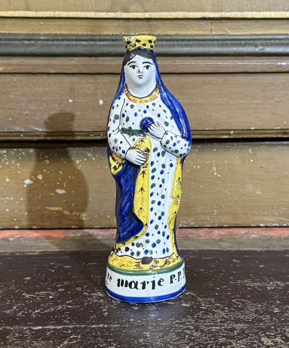 Sainte Marie en faïence de Quimper fin XIXème