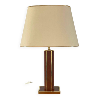 Vintage leather lamp by Robert Schuytener from the 1970s.