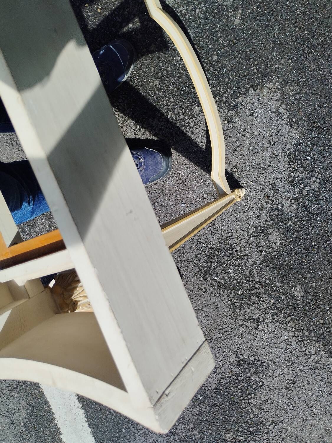 Antique Louis XVI style console with marble top