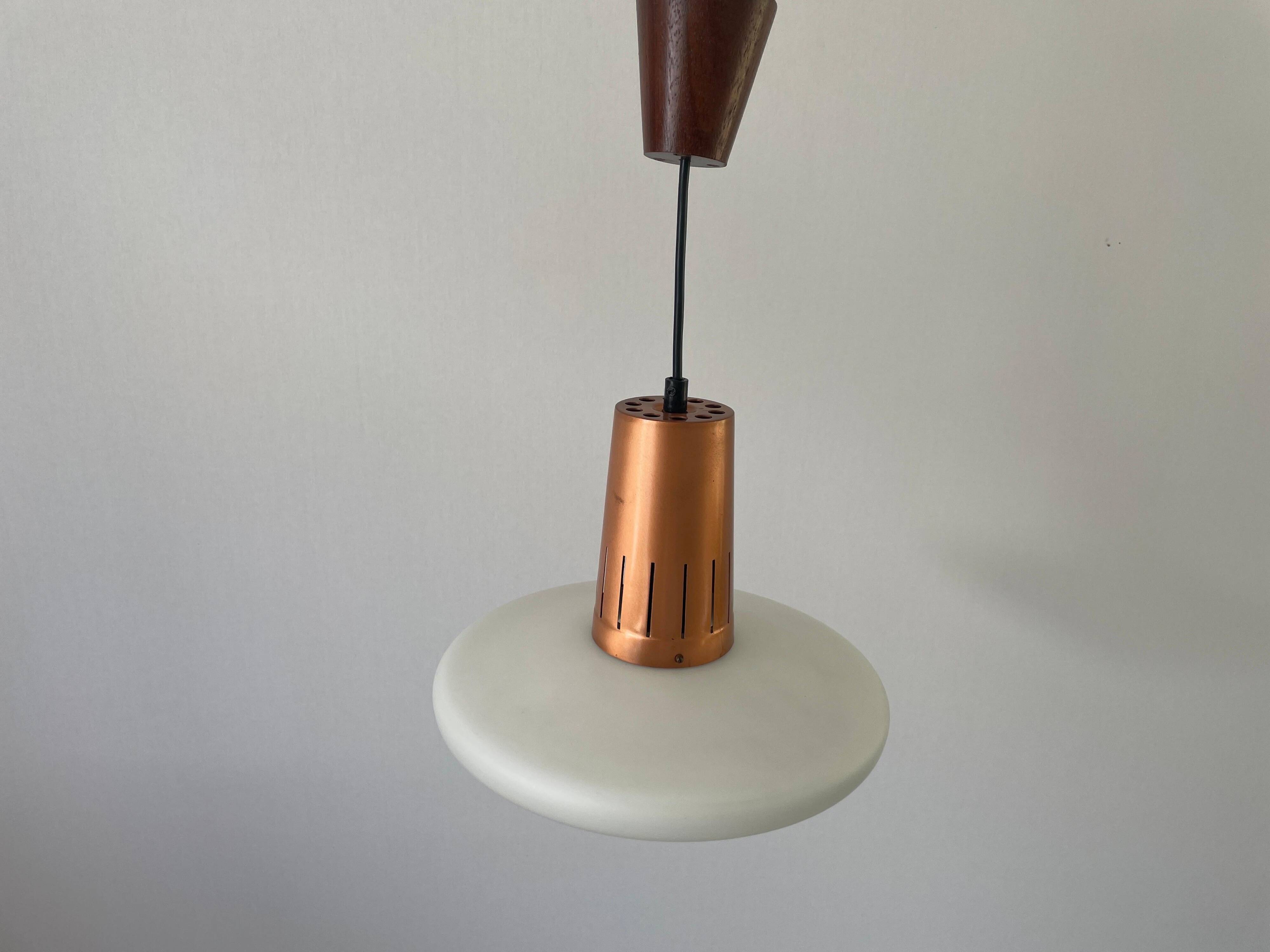 Pyramidal glass ceiling light, 1960s, Germany