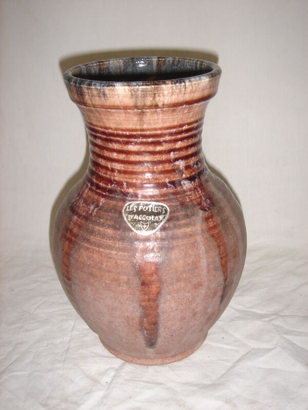 Vase céramique Accolay de 1950