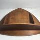Wall shelf wooden seaside scene engraved