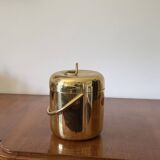 Hollywood regency gold Ice Bucket, Lira Italy ca. 1980s
