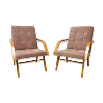 Pair of mid century modern armchairs Czechoslovakia 1970´s