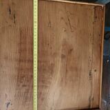 Open wooden bedside table