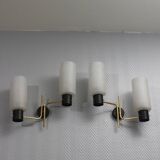 Pair of wall sconces 1950s style Arlus Lunel