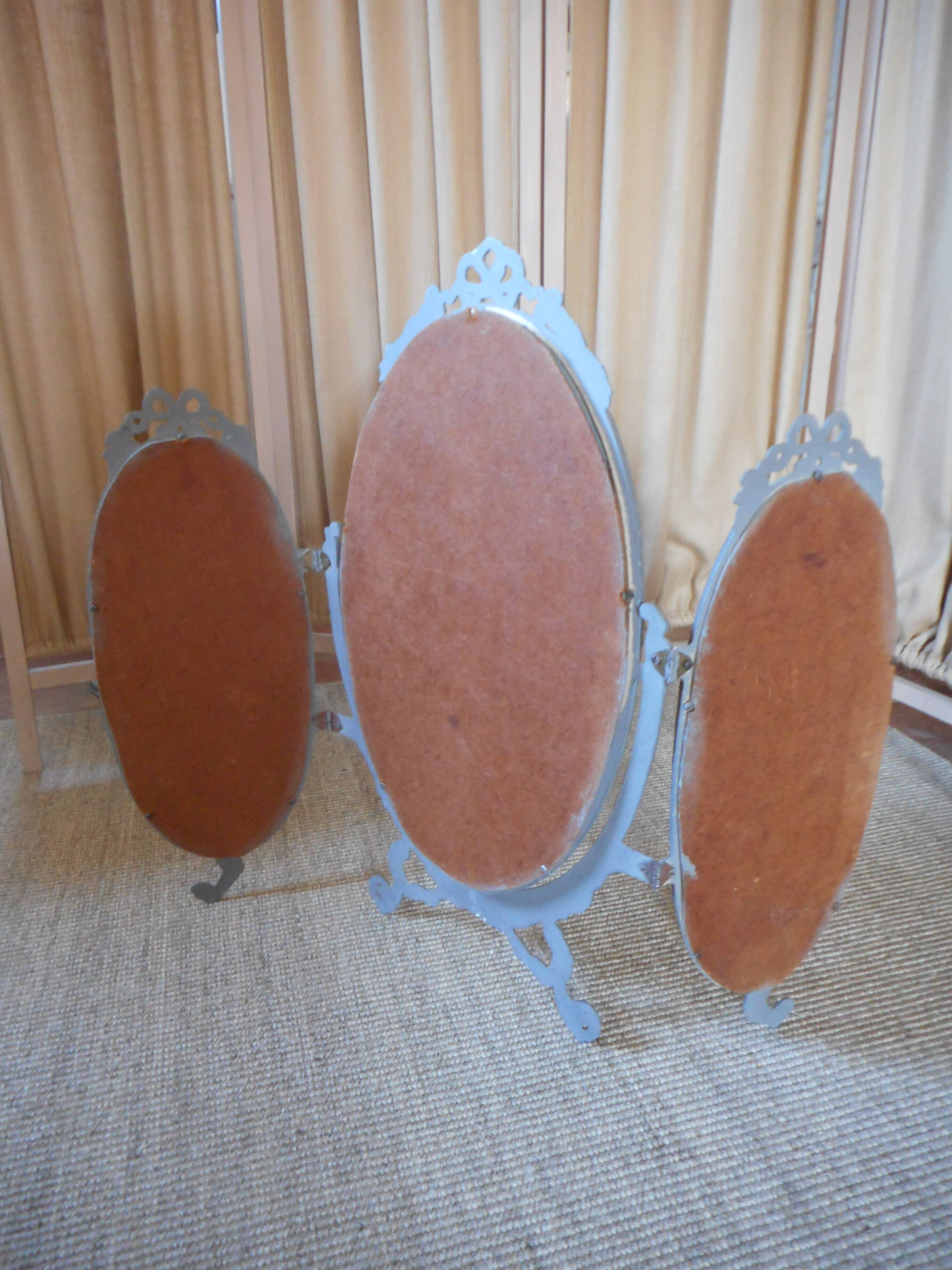 triptych psyche mirror to place on table or dressing table