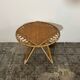 Table basse en rotin vintage