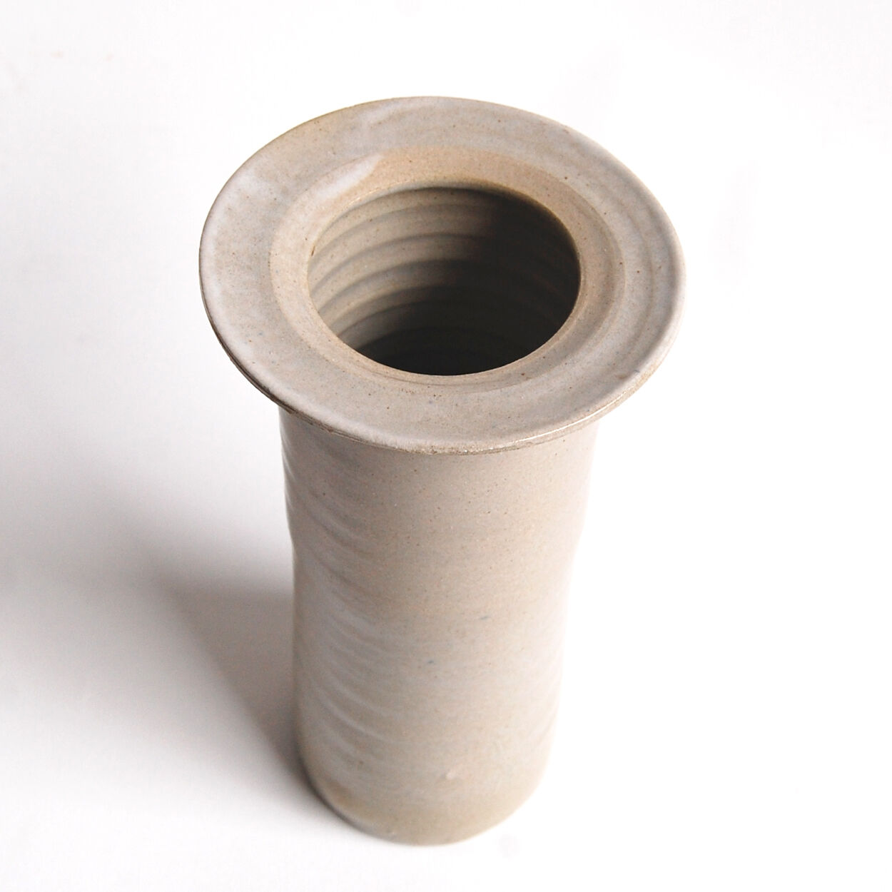 Vintage roll vase gray-beige tone