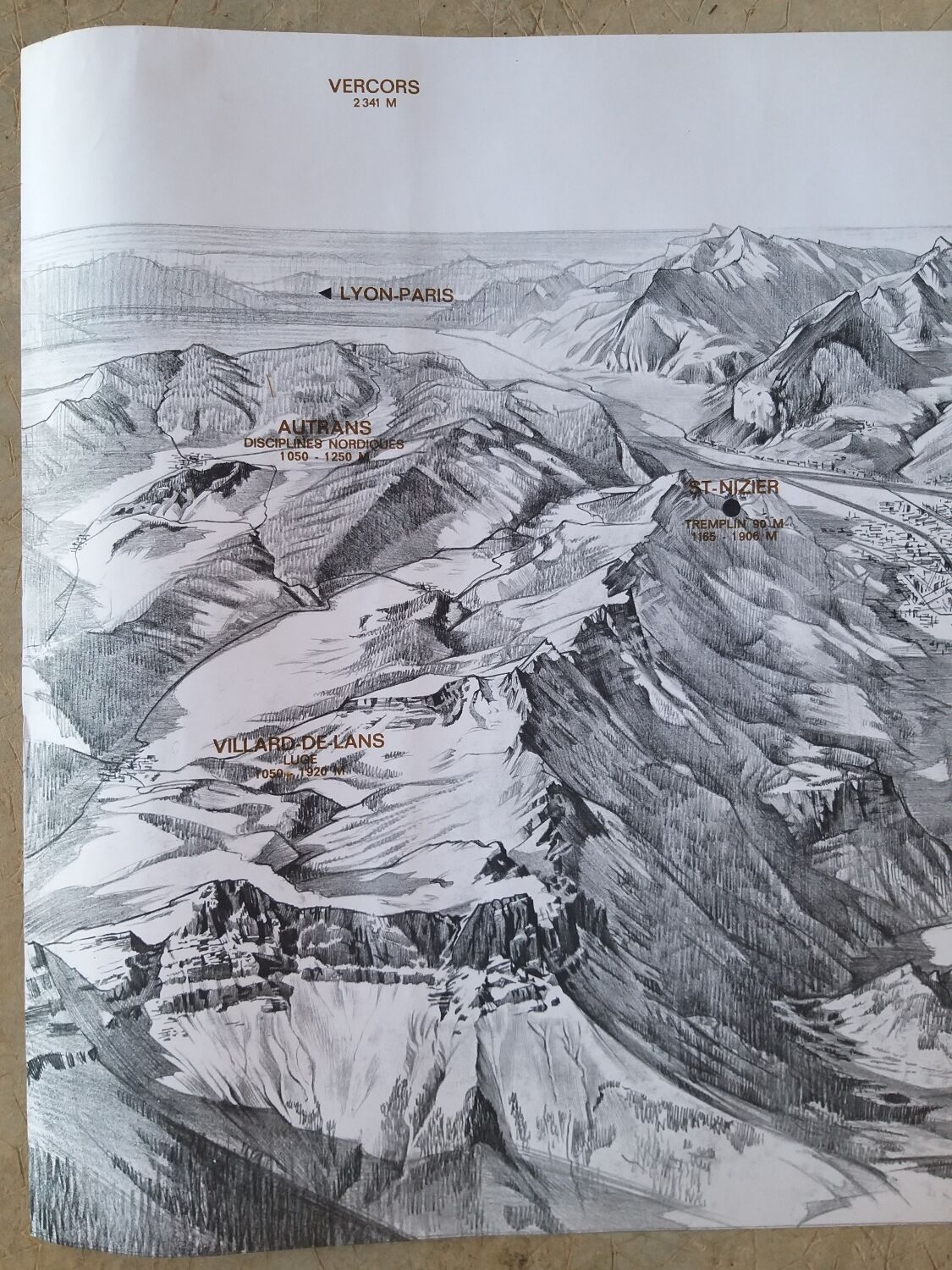 Olympic Games Grenoble 1968 - Panorama poster by Roger David