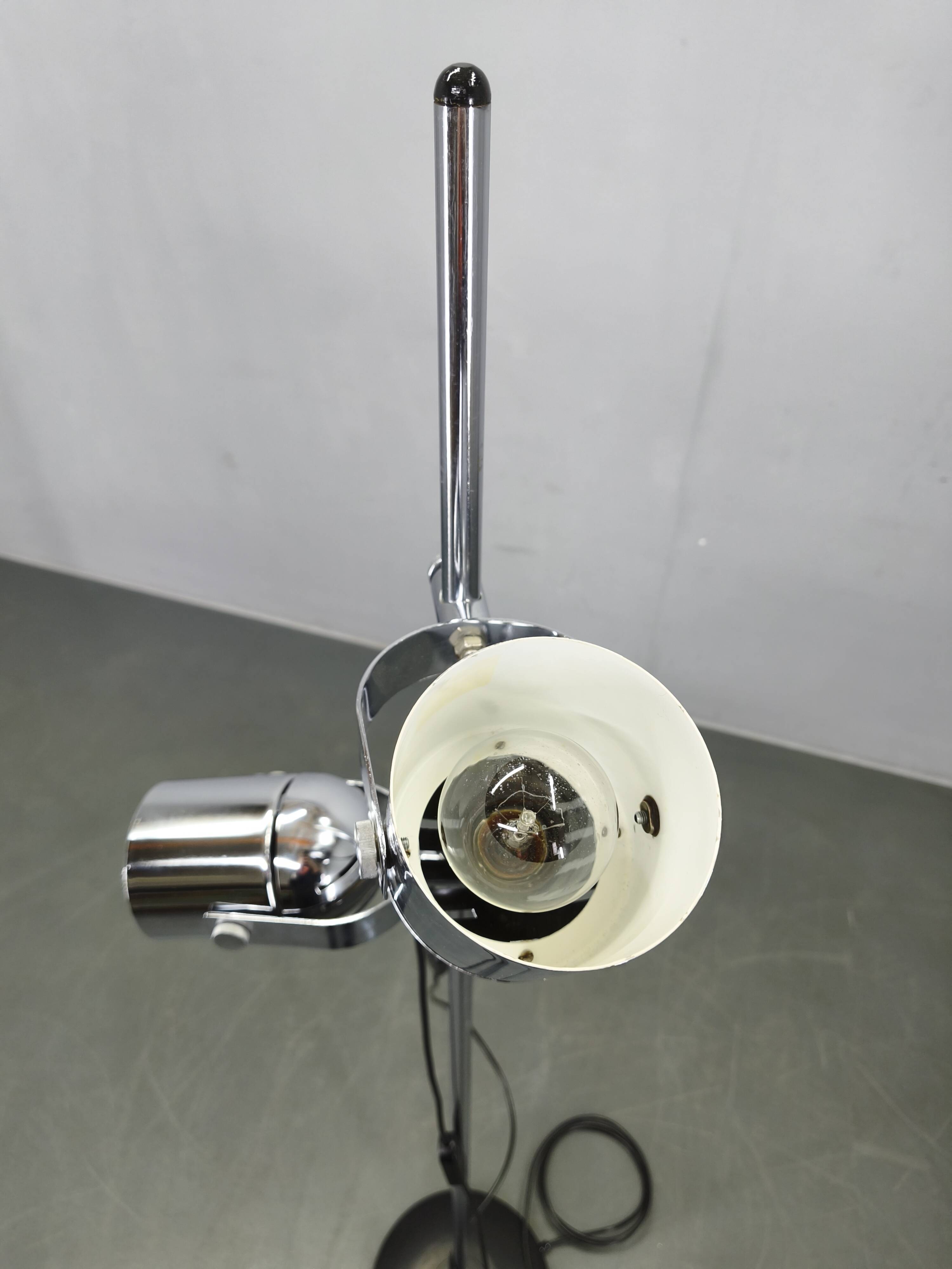 Adjustable Mid-Century Chrome Floor Lamp by Stanislav Indra 1960s