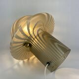 Large mushroom table lamp by Peill and Putzler in smoked glass XL 1970
