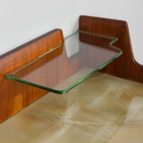 Mid century Italian credenza sideboard in walnut, 1950
